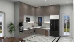 Mẫu Tủ Bếp Nhôm Tấm Sang Trọng Hiện Đại 2024