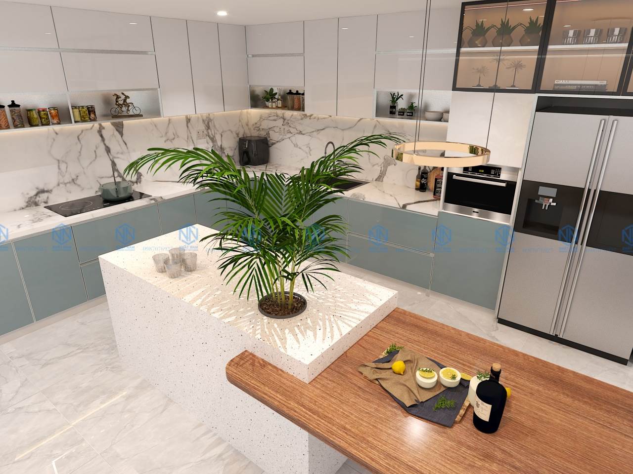 Tối Ưu Căn Bếp Với 5 Cách Chia Không Gian Bếp Mở Hiệu Quả