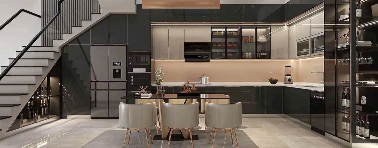 Khám Phá Các Mẫu Tủ Bếp Nhôm Kính Sáng Tạo, Độc Đáo