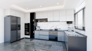 Tủ Bếp Nhôm Cánh Acrylic