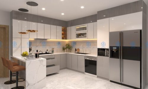 Tủ Bếp Inox Cánh Inox