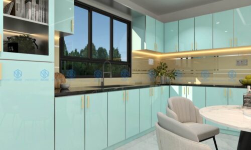 Tủ Bếp Inox Cánh Kính Cường Lực