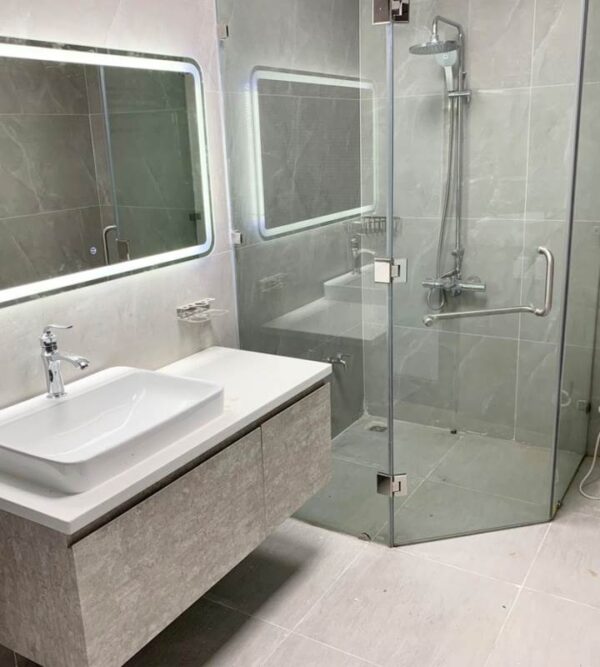 Tủ lavabo cánh inox