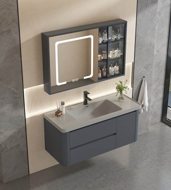 Tủ lavabo cánh inox
