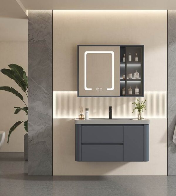 Tủ lavabo cánh inox