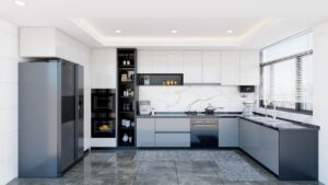 Tủ Bếp Nhôm Cánh Acrylic