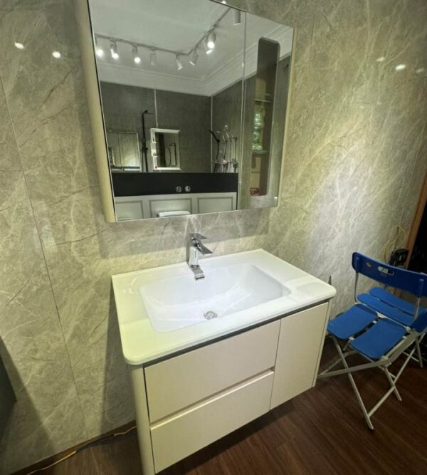 Tủ lavabo cánh inox