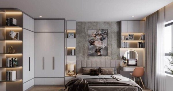 Tủ Quần Áo Gỗ MDF Cánh Melamin