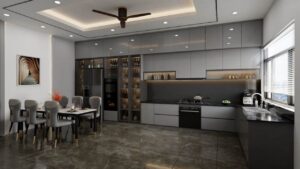 Tủ Bếp Nhôm Cánh Acrylic