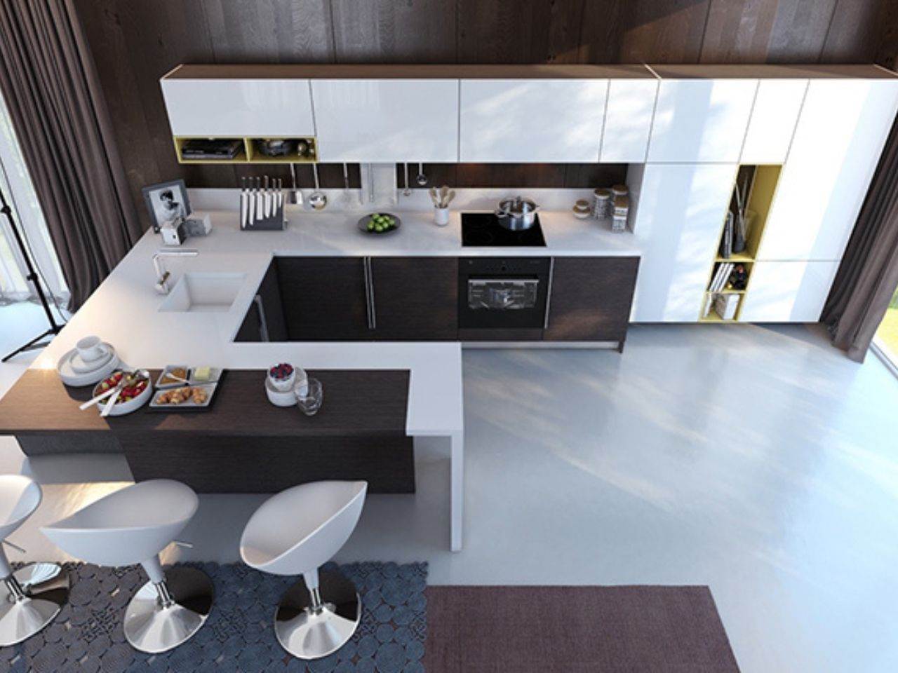 Tủ Bếp Hình Chữ U