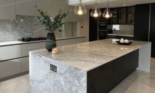 Đảo Bếp Inox Kết Hợp Mặt Đá