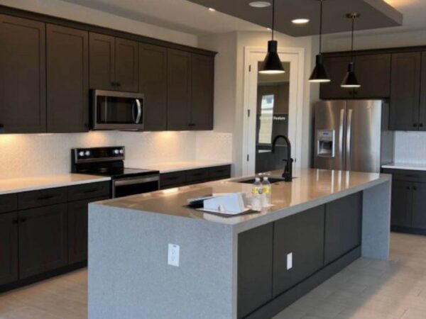 Đảo Bếp Inox Kết Hợp Mặt Đá