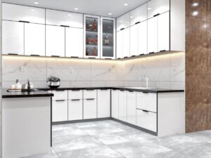 Tủ Bếp Khung Inox Cánh Nhôm