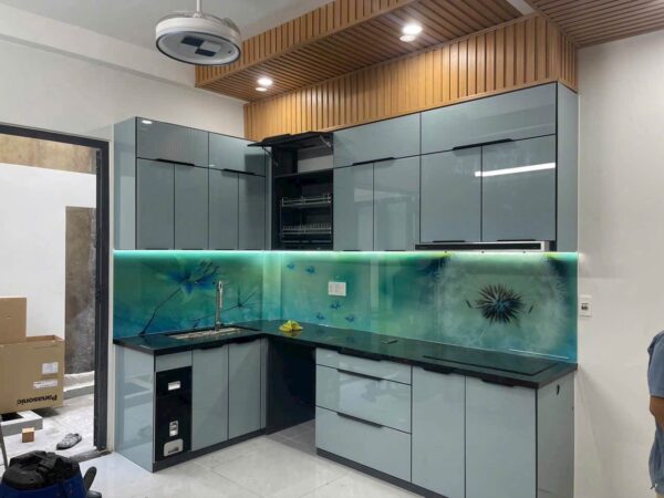 Tủ Bếp Hợp Kim Nhôm Cánh Kính