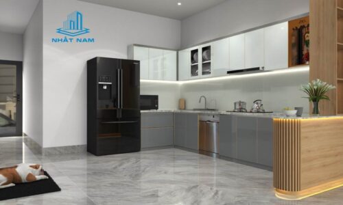 Tủ Bếp Inox Xước 1 Lớp Hệ Module