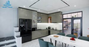 Tủ Bếp Nhôm Kính