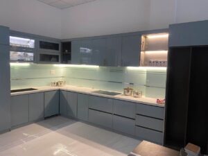 Tủ Bếp Nhôm Cánh Melamine