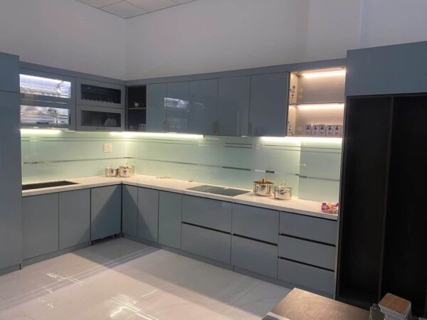 Tủ Bếp Nhôm Cánh Melamine