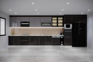 Tủ Bếp Nhôm Cánh Melamine