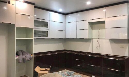 Tủ Bếp Khung Inox Cánh Nhôm