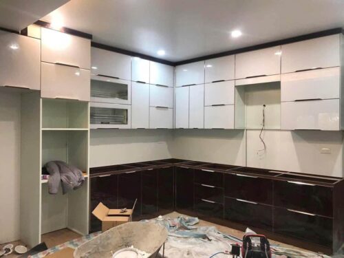 Tủ Bếp Khung Inox Cánh Nhôm