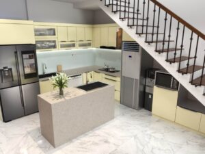 Tủ Bếp Inox Có Bàn Đảo