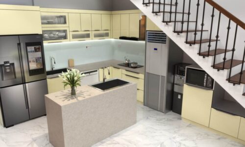 Tủ Bếp Inox Có Bàn Đảo