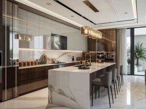 Tủ Bếp Inox Có Bàn Đảo