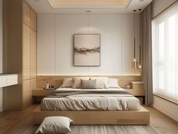 Giường Gỗ MDF Phủ Melamine  