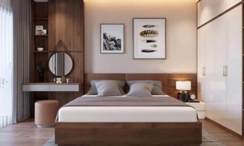 Giường Gỗ MDF 1M8