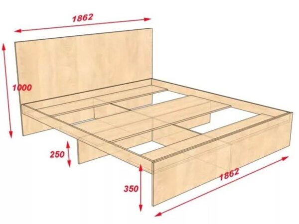 Giường Gỗ MDF 1M8