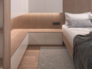 Giường Ngủ Gỗ Công Nghiệp Phủ Laminate 