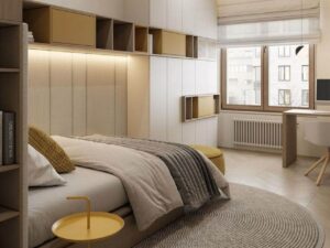 Giường Ngủ MDF Kết Hợp Tủ Quần Áo 