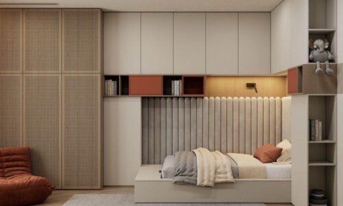 Giường Ngủ MDF Kết Hợp Tủ Quần Áo 