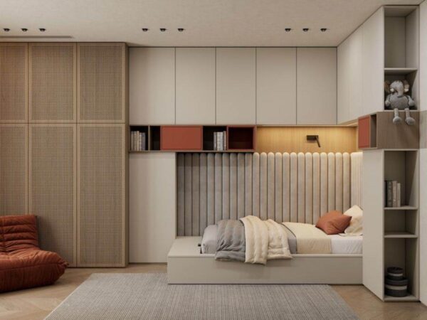 Giường Ngủ MDF Kết Hợp Tủ Quần Áo 