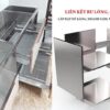 Tủ Bếp Inox Xước 3 Lớp Hệ Module