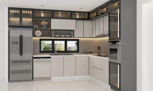 Tủ Bếp Nhôm Kính Treo Tường