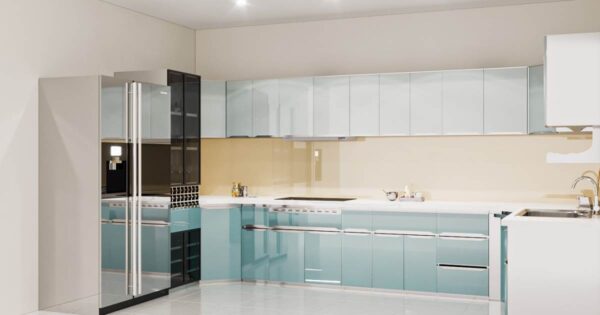 Tủ bếp Inox caro 3 lớp hệ module