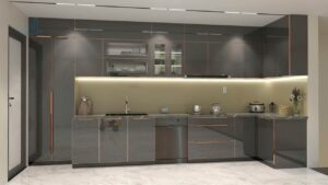 Tủ Bếp Inox 304 Cánh Kính 