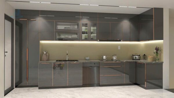 Tủ Bếp Inox 304 Cánh Kính 