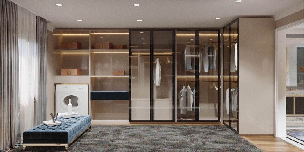 Tủ Quần Áo Nhôm Kính Cửa Lùa