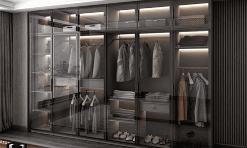 Tủ Quần Áo Nhôm Kính Cửa Lùa