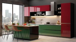 Tủ Bếp Nhôm Cánh Acrylic