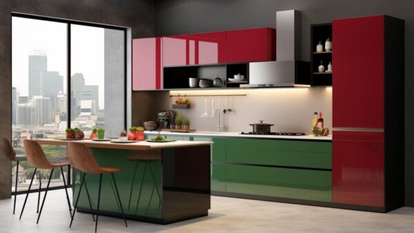 Tủ Bếp Nhôm Cánh Acrylic