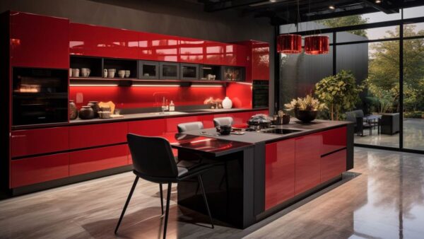 Tủ Bếp Nhôm Cánh Acrylic