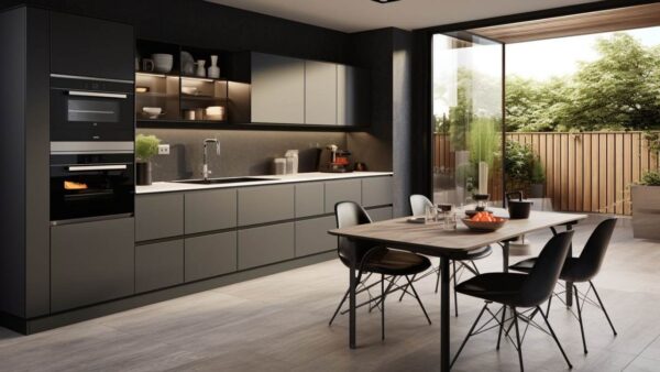 Tủ Bếp Nhôm Cánh Acrylic