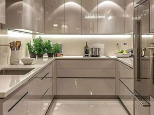 Tủ Bếp Nhôm Cánh Acrylic