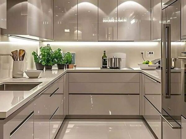 Tủ Bếp Nhôm Cánh Acrylic