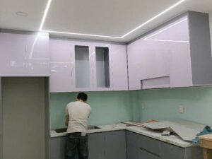 Tủ Bếp Nhôm Cánh Acrylic