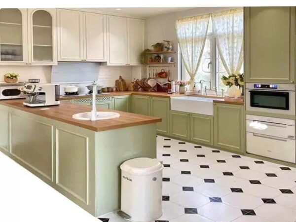 Tủ Bếp Inox Cánh Huỳnh Tân Cổ Điển